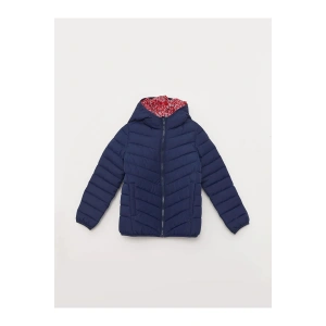 SOUTHBLUE Lacivert Kapüşonlu Basic Kız Çocuk Şişme Mont