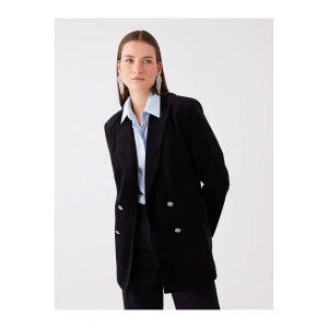 LCWAIKIKI Classic Siyah Düz Uzun Kollu Kadın Blazer Ceket