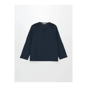 LCW Grace Kaçık Yaka Nakışlı Uzun Kollu Kadın Bluz