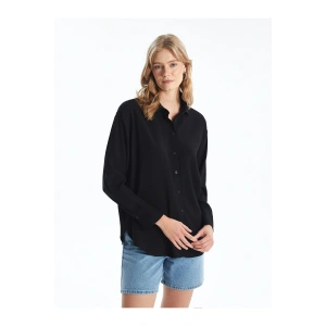 Düz Uzun Kollu Oversize Kadın Gömlek