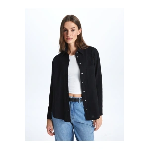 LCW Düz Uzun Kollu Müslin Kadın Gömlek