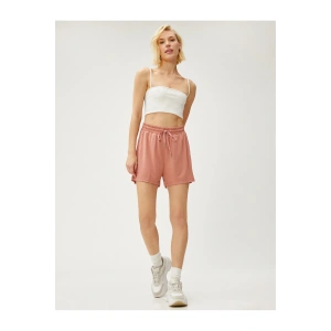 Bağlamalı Bel Standart Gül Kurusu Kadın Şort 3sak70005ek