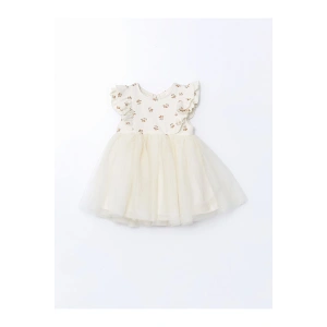 Basic Dantel Tüllü Kız Bebek Elbise