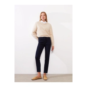 Basic Slim Fit Düz Kadın Jean Pantolon