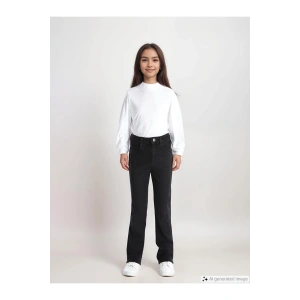 Beli Ayarlanabilir Lastikli Kız Çocuk Jean Pantolon