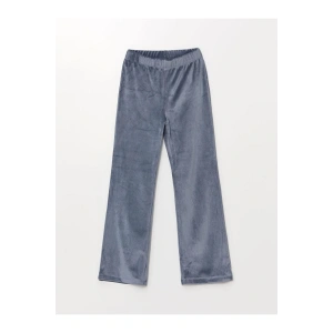 Beli Lastikli Basic Kadife Kız Çocuk Eşofman Altı