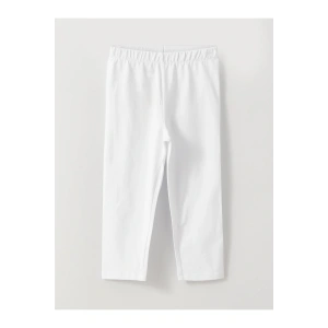 Beli Lastikli Basic Kız Çocuk 3/4 Boy Tayt