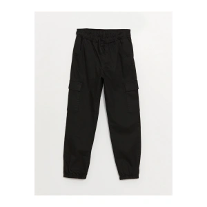 Beli Lastikli Basic Kız Çocuk Kargo Pantolon
