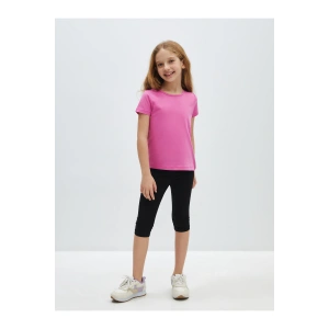 Beli Lastikli Basic Kız Çocuk Tayt