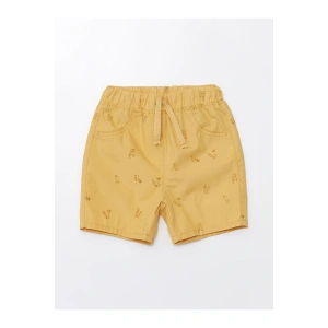 Beli Lastikli Baskılı Erkek Bebek Şort