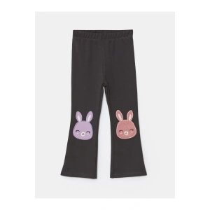 Beli Lastikli Baskılı ispanyol Paça Kız Çocuk Tayt