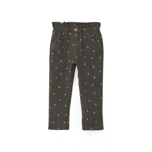 Beli Lastikli Baskili Kiz Bebek Pantolon - W4BN08Z1