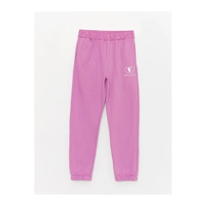 Beli Lastikli Baskılı Kız Çocuk Jogger Eşofman Altı