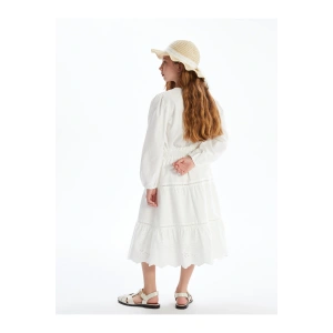 Beli Lastikli Çiçekli Kız Çocuk Etek