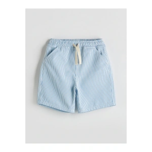 Beli Lastikli Çizgili Erkek Çocuk Şort