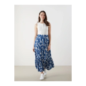 Beli Lastikli Desenli A Kesim Etek