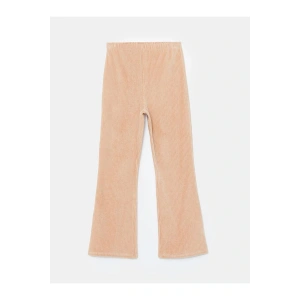 Beli Lastikli İspanyol Paça Kadife Kız Çocuk Tayt