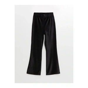 Beli Lastikli İspanyol Paça Kadife Kız Çocuk Tayt