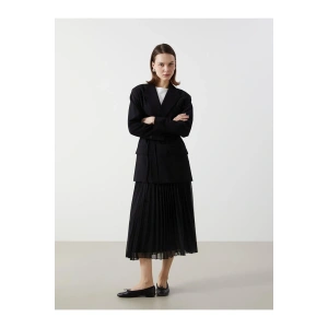 Beli Lastikli Kadın Pileli Etek