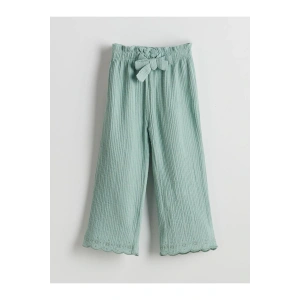 Beli Lastikli Müslin Kız Çocuk Pantolon (S5)