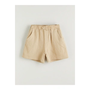 Beli Lastikli Müslin Kız Çocuk Şort