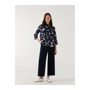 Beli Lastikli Puantiyeli Kadın Pantolon