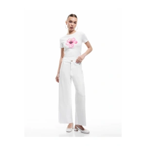 Beyaz Kadın Jean Pantolon 5SAL40007MW