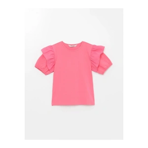 Bisiklet Yaka Basic Kısa Kollu Kız Çocuk Tişört