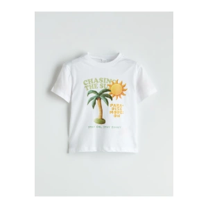 Bisiklet Yaka Baskılı Erkek Çocuk Tişört