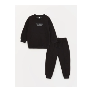 Bisiklet Yaka Erkek Bebek Sweatshirt ve Eşofman Alt 2li