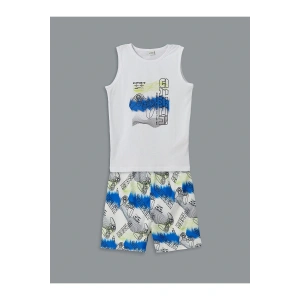 Bisiklet Yaka Erkek Çocuk Atlet Ve Deniz Şortu (S5)