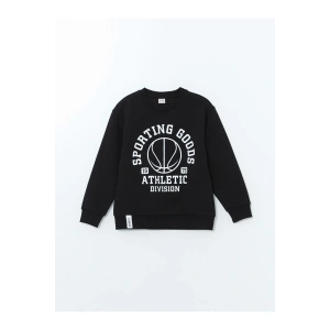 Bisiklet Yaka Erkek Çocuk Kalın Sweatshirt