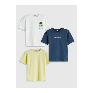 Bisiklet Yaka Erkek Çocuk Tişört 3lü