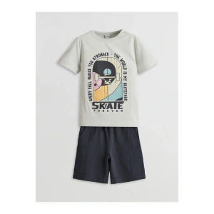 Bisiklet Yaka Erkek Çocuk Tişört ve Şort