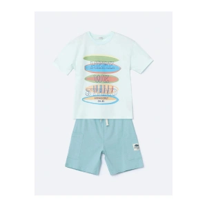 Bisiklet Yaka Erkek Çocuk Tişört ve Şort (S5)