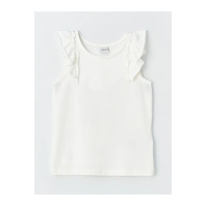 Bisiklet Yaka Fırfır Detaylı Kız Çocuk Atlet