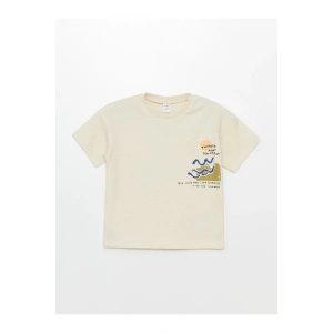 Bisiklet Yaka Kısa Kollu Baskılı Erkek Bebek Tişört