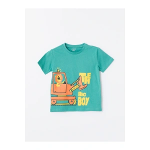 Bisiklet Yaka Kısa Kollu Baskılı Erkek Bebek Tişört