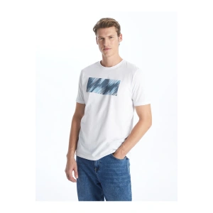 Bisiklet Yaka Kısa Kollu Baskılı Penye Erkek Tişört