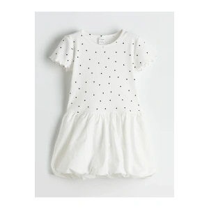 Bisiklet Yaka Kız Çocuk Kaşkorse Elbise