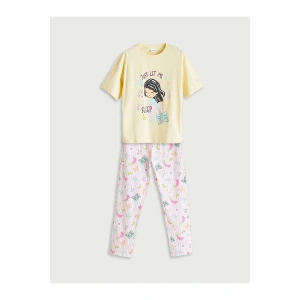Bisiklet Yaka Kız Çocuk Pijama Takımı