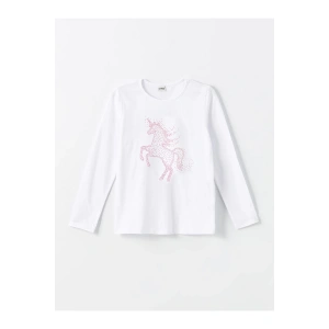 Bisiklet Yaka Kız Çocuk Tişört