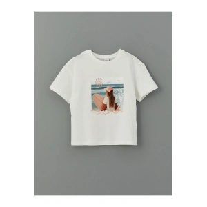 Bisiklet Yaka Kız Çocuk Tişört (S5)