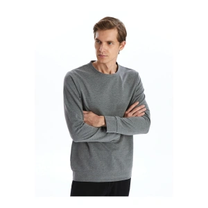 Bisiklet Yaka Uzun Kollu Erkek Sweatshirt