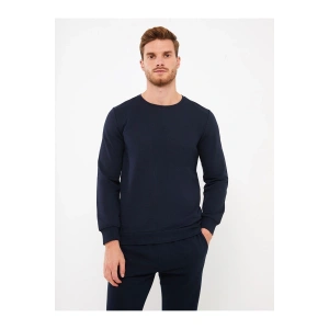 Bisiklet Yaka Uzun Kollu Erkek Sweatshirt