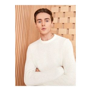 Bisiklet Yaka Uzun Kollu Erkek Triko Kazak