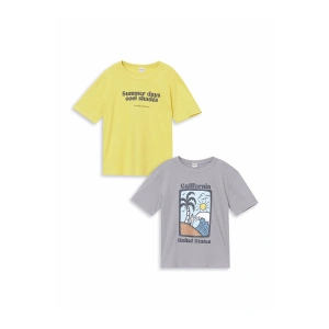 California Baskılı Erkek Çocuk Tişört 2li Takım