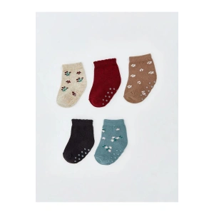 Çiçekli Kız Bebek Soket Çorap 5li (W5)