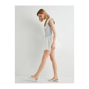 Çiçekli Mini Balon Etek