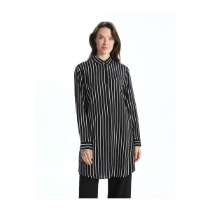 Cizgili Poplin Kadin Gomlek Tunik - S5G059Z8